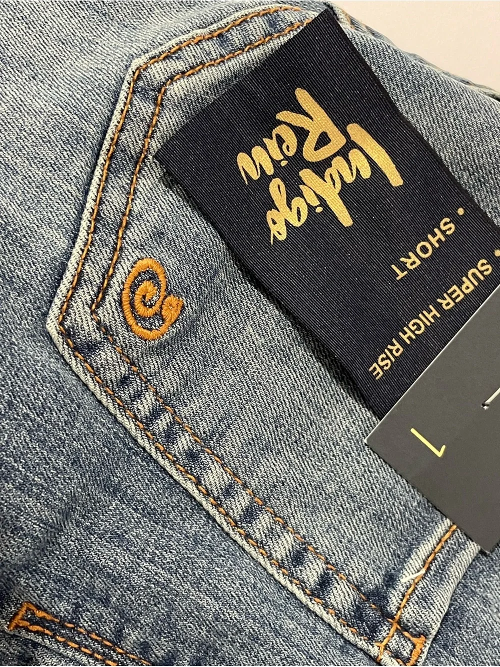 Indigo Rein Mid- Rise Distressed Blue Denim Shorts